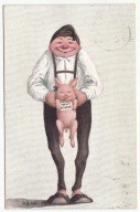 NOWY ROK HUBER ŚMIESZNY LUDEK Z PROSIAKIEM 1907