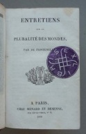 ASTRONOMIA, FONTENELLE, KOPERNIK, O WIELOŚCI ŚWIATÓW, 1828
