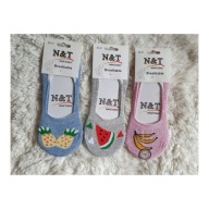 3x ZESTAW KRÓTKIE STOPKI OWOCE OWOCKI 35-38 MODNE wygodne miłe bawełniane