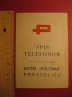 Podstolice k/ Nekla Września Motel Polonia spis telefonów z czasów PRL