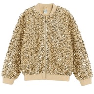 Cool, Bluza dziewczęca, rozpinana, złota ŚWIĘTA, OKAZJE 98