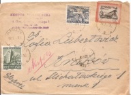 JAROSŁAW- KRAKÓW -koperta -obieg 1956 -Zespół Adwokacki w Jarosławiu