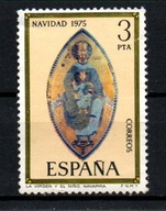 Znaczek Hiszpania 3 pst. BOŻE NARODZENIE 1975r.