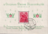 Węgry 1938 ** bl.2 kasowany cena 32,90 zł kat.25€