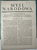 Myśl Narodowa - Wychowanie narodowe, zmarł Rawita Gawroński, Jan Popławski