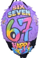 Piniata urodzinowa XL 67 Six Seven Brainrot Roblox + kij