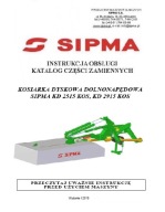 SIPMA KD 2515 KOS, KD 2915 KOS - instrukcja obsługi, katalog części (2015)