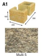 Pustak łupany Combet A1 39x22x16 Multi 5