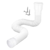 Rynna deszczowa Przedłużenie rury spustowej Elastyczna czarna