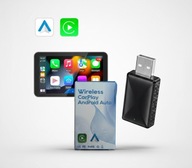 Car Play Android Auto 2w1 Bezprzewodowy Adapter Bluetooth USB
