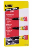 UHU Super Power Minis klej mocny uniwersalny szybkoschnący 3x1g