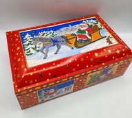 PUSZKA starodawna z MIKOŁAJEM Boże Narodzenie METAL