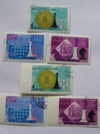 ZSRR - Szachowe Mistrzostwa Świata Moskwa 1963 - Mi. 2763-65 A+B - kasowane