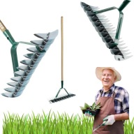 AERATOR GRABIE WERTYKULATOR OGRODOWY RĘCZNY DWUSTRONNY DO TRAWNIKA OGRODU