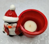 Pingwinek MIKOŁAJA pojemnik doniczka ŚWIECZNIK :))