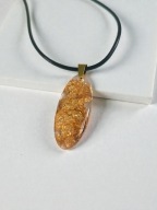 Naszyjnik z żywicy dzień kobiet biżuteria na rzemyku handmade prezent