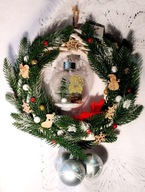 Wianek na drzwi Dekoracja Rękodzieło Prezent Boże Narodzenie