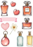 Opłatek na tort KOSMETYKI PERFUMY Wydruk Cukrowy + Tekst gratis