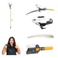 SEKATOR OGRODOWY NOŻYCE NA WYSIĘGNIKU TELESKOPOWY DO GAŁĘZI DUŻY DŁUGI PIŁA