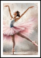 A2 59,4x42 PLAKAT OBRAZ BALETNICA TANCERKA TANIEC BALET SZKOŁA TAŃCA BALETU