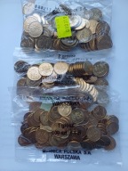 1, 2, 5 groszy 2008r 3 woreczki bankowe