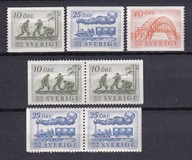 SZWECJA ** 100 lecie szwedzkich kolei Mi 418-20