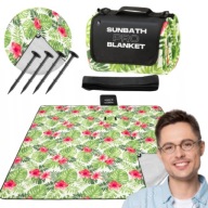 KOC PIKNIKOWY SUN PRO 200X200CM IZOLACJA PLAŻOWY Z UCHWYTEM PASEK ŚLEDZIE