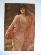 ZAGINIONY ŚWIAT PRZY STUDNI przedwojenna POCZTÓWKA