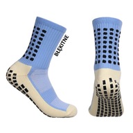 Skarpety piłkarskie antypoślizgowe BŁĘKITNE