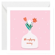 Kartka okolicznościowa Dzień Matki - Kwiaty dla najlepszej mamy - 14x14 cm