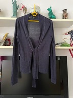 N HOBBS CIENKI SWETER BUZKA GRANAT WIAZANA NARZUTKA