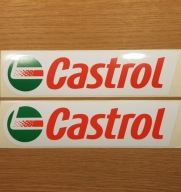 2x Naklejka z Logo CASTROL, Rozmiar XL, 24 cm, Nalepki Quad Motocross