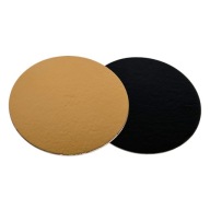 PODKŁAD POD TORT 20cm MEGA SZTYWNY ZŁOTO-CZARNY