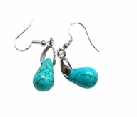 Delikatne kolczyki z turkusami