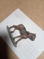 Stara Zabawka Żołnierzyk PRL Koń Brąz bez ogona