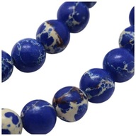 H6- JASPIS CESARSKI NIEBIESKI - kula - 10mm - 12 sztuk