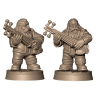 Fantasy Tavern Dwarf Muscian Krasnolud Bard RPG Druk 3D