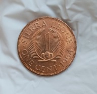 SIERRA LEONE - 1 CENT 1964 - sir Milton Margai - bardzo ładna