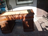 Piękne stare dębowe biurko