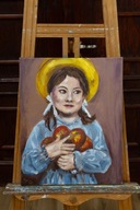 Sylwia Śmiłowska " Dziewczynka w berecie" , olej na płótnie 40 x 50