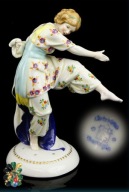 Katzhutte Tancerka w kwiaty figurka sygnowana wysokość 20 cm