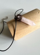 Naszyjnik męski regulowany Kryształ górski wisior