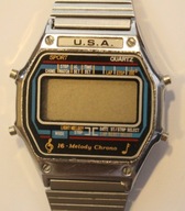 U.S.A. ORZEŁ AMERYKAŃSKI - STARY ZEGAREK ELEKTRONICZNY - ORYG. BRANSOLETKA