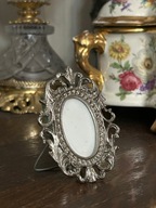 METALOWA SREBRNA STARA RAMKA NA ZDJĘCIE