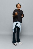 ZARA LEGGINSY O KROJU FLARE Z PRĄŻKOWANEJ DZIANINY DLA DZIEWCZYNKI 128