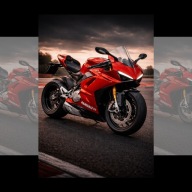 Plakat Motoryzacyjny Ducati Panigale V4 A4 (21 x 29,7 cm) Dekoracja Ścienna