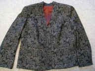 CZARNO - SREBRNY elegancki ŻAKIET , rozmiar XL