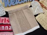 Handmade - dzianinowa spódniczka beż r 74/80