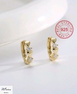 Kol0100 Kolczyki Srebro925 złocone dziecięce serduszko