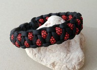 PARACORD BRANSOLETKA DRAGON EYES - GOTH PUNK ROCK OUTDOOR EDC - 23cm